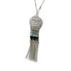 Les Trésors De Lily [N8173] - Silver Turquoise 'Altai' Designer Necklace