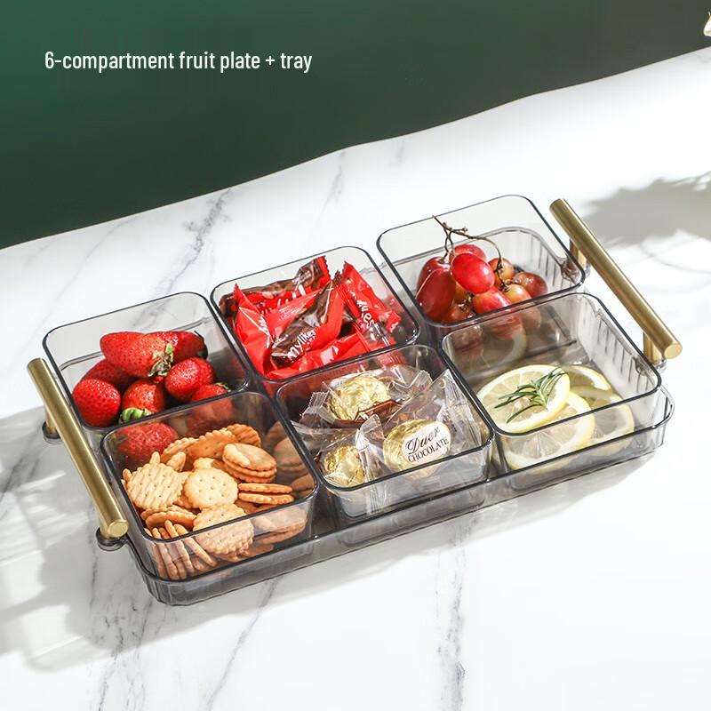 

ZISIZ Multi-Compartment Snack Serving Tray Set