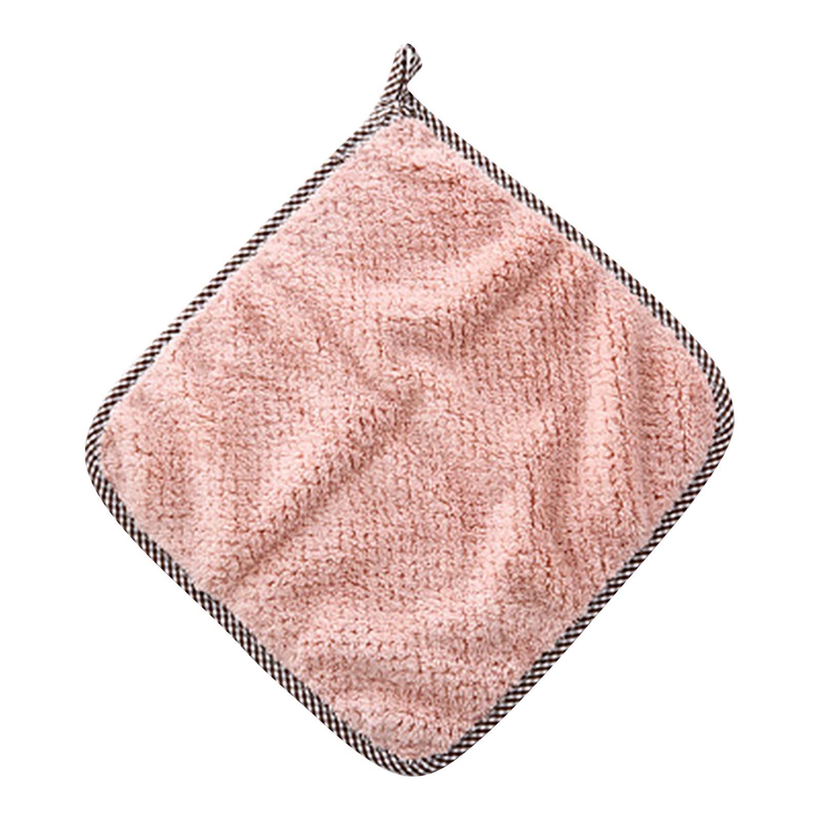 

Полотенца для посуды Впитывающие коралловые бархатные кухонные полотенца с антипригарным покрытием Моющаяся ткань для мытья посуды розовый