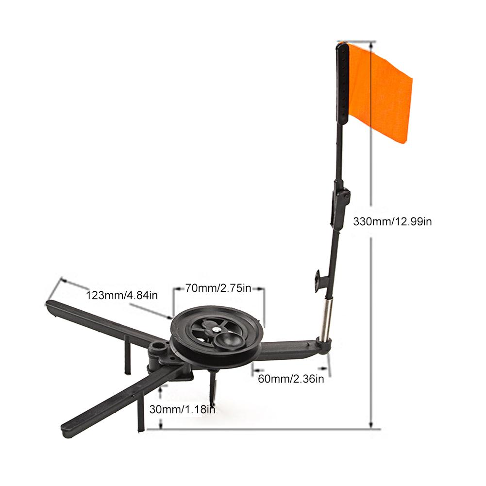 

6 шт./компл. Удочка для подледной рыбалки с кивком, Удобная тормозная система, Автоматически, Зимний индикатор флажка для подледной рыбалки, Оборудование, Снасти, Инструмент