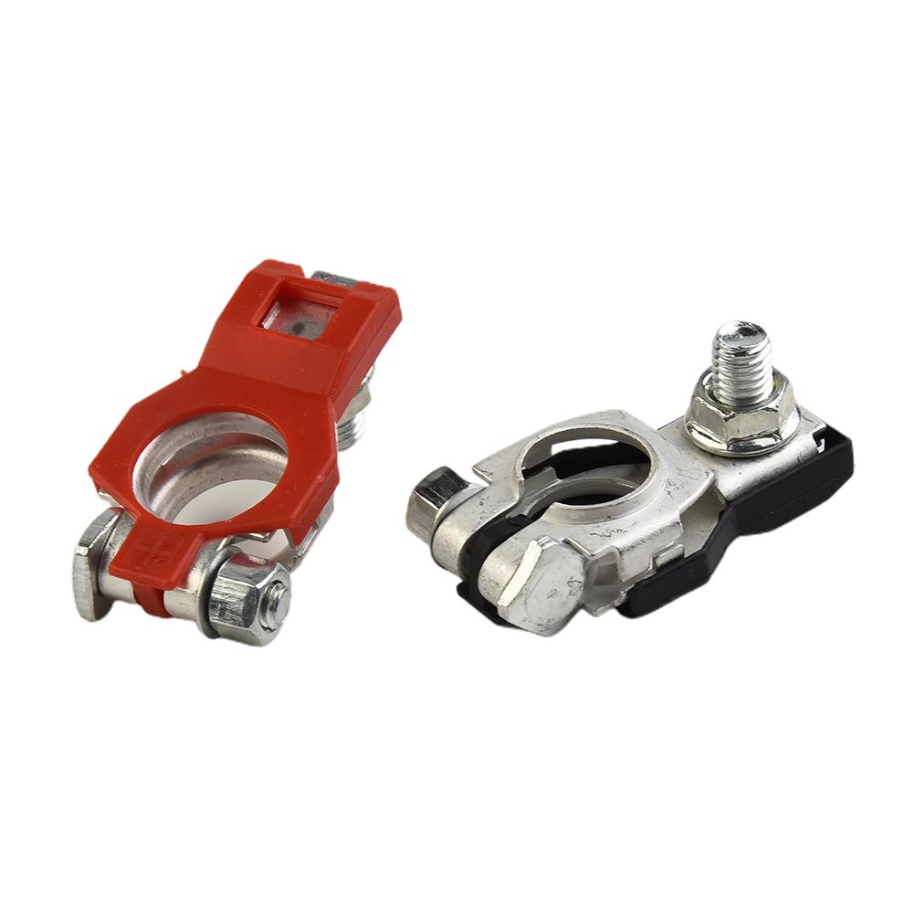 2pc Automotive Battery Terminal Wire Cable Clamp Quick Release Connector Car Caravan Boat Accessories 12V 24V Positive+Negative