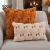 Decorative Pumpkin Accent Thanksgiving Cushion Cover  Plush Embroidered Throw Pillow Soft Case Cozy for Farmhouse Home Autumn Decor Square