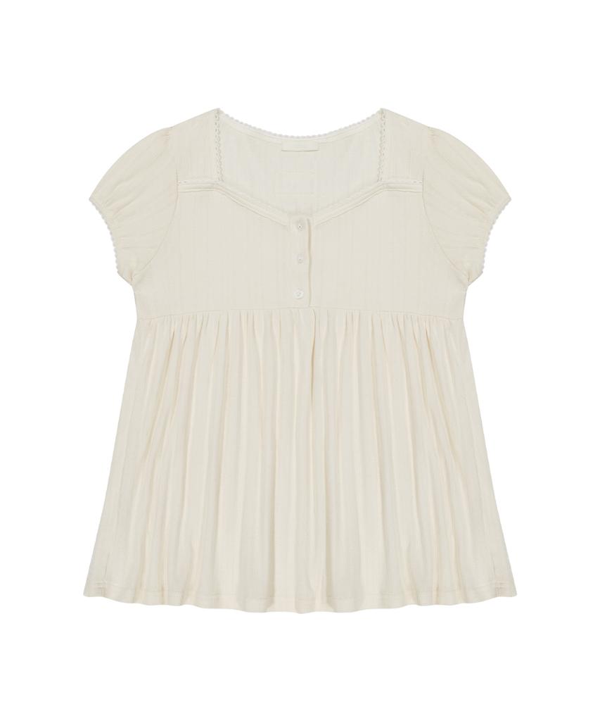 ILLIGO Flare Shirred Top Cream