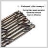 HSS 4341 Straight Handle Double Head Twist Drill Metal Drilling 9pc Double-edged Drill Bit 3-6mm Flashlight Drill Tool Accessory