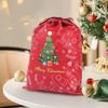 Cartoon Christmas Tree Bag Environmentally Friendly Santa Claus Pattern Bag Non-Woven Drawstring Bag Festive For Birthday Candy