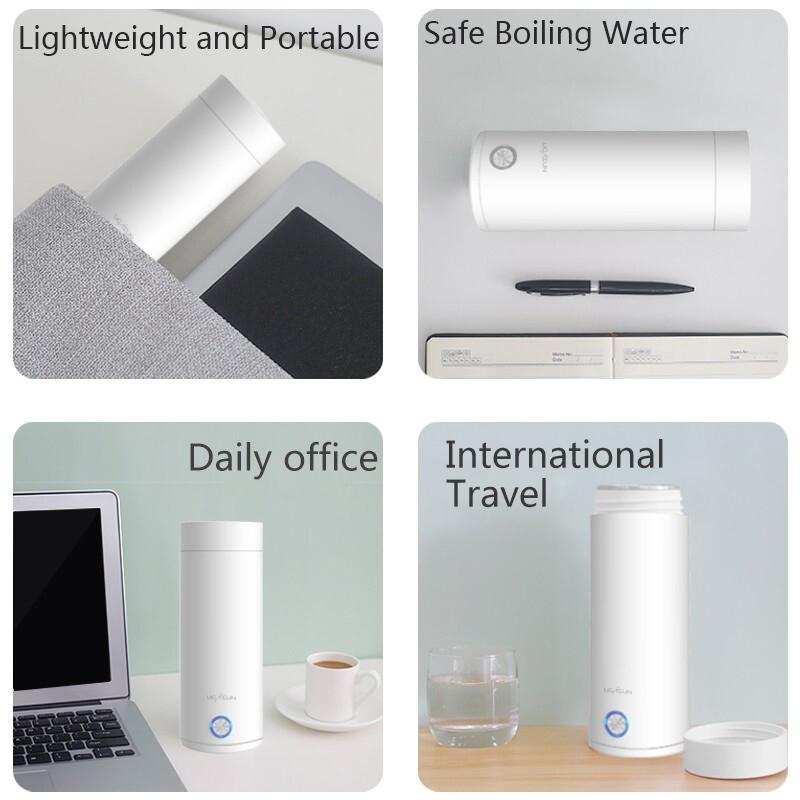 400ML Bärbar Elektrisk Vattenkokare Termokopp Kaffe Te Kaffe Rese Vattenkokare Temperaturkontroll Smart Vattenkokare Termos