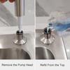 Matte Black Kitchen Sink Soap Dispenser, Press-Type, 500ml Capacity, Brass-Plated Threaded Tube