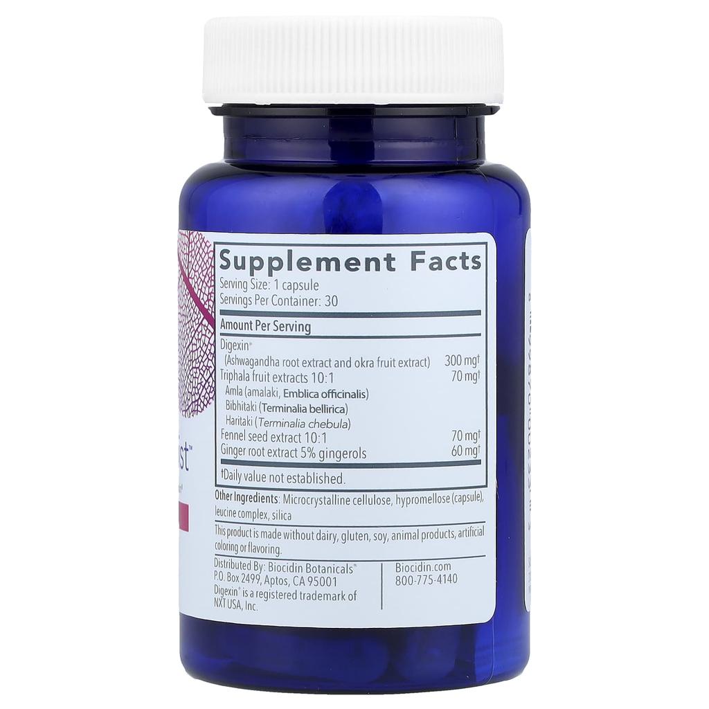 Biocidin Botanicals, Motility Assist™, Herbal Regular Formula with Digexin®, 30 Capsules