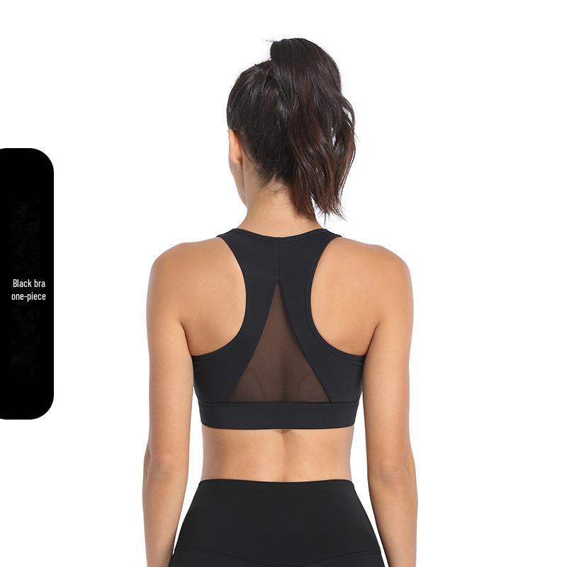 Zipper Shockproof Sports Bra: Stylish, Supportive Yoga Underwear for Women with Large Busts