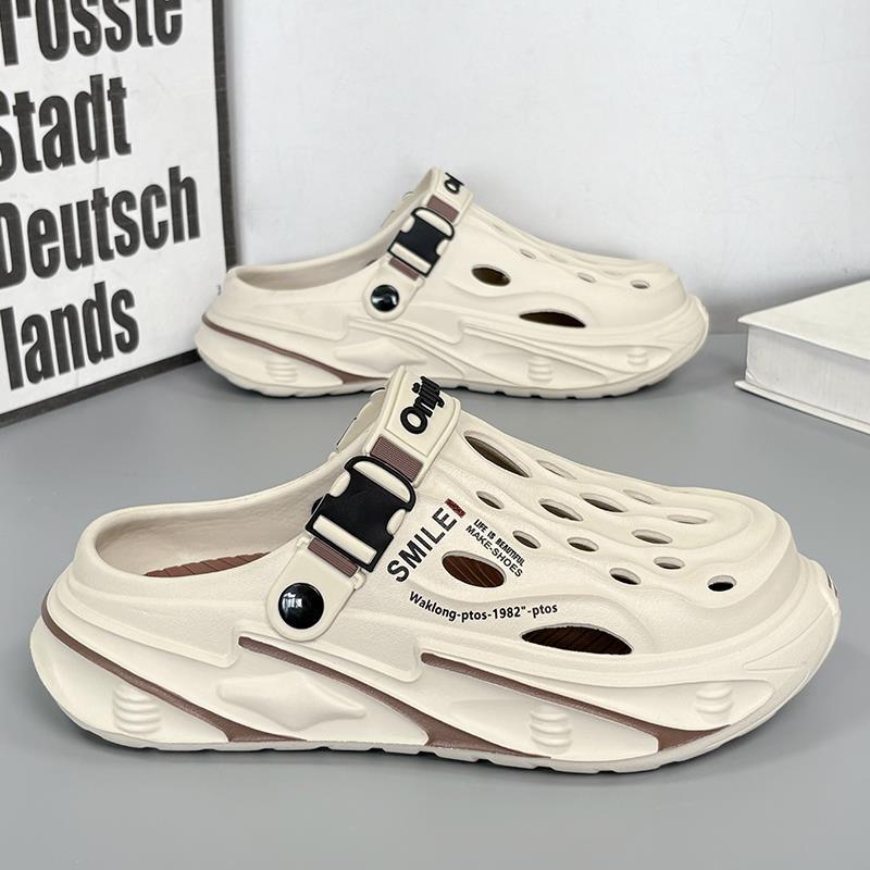 Hole shoes men's 2025 new summer outer wear men's outdoor seaside wading beach shoes youth casual sandals