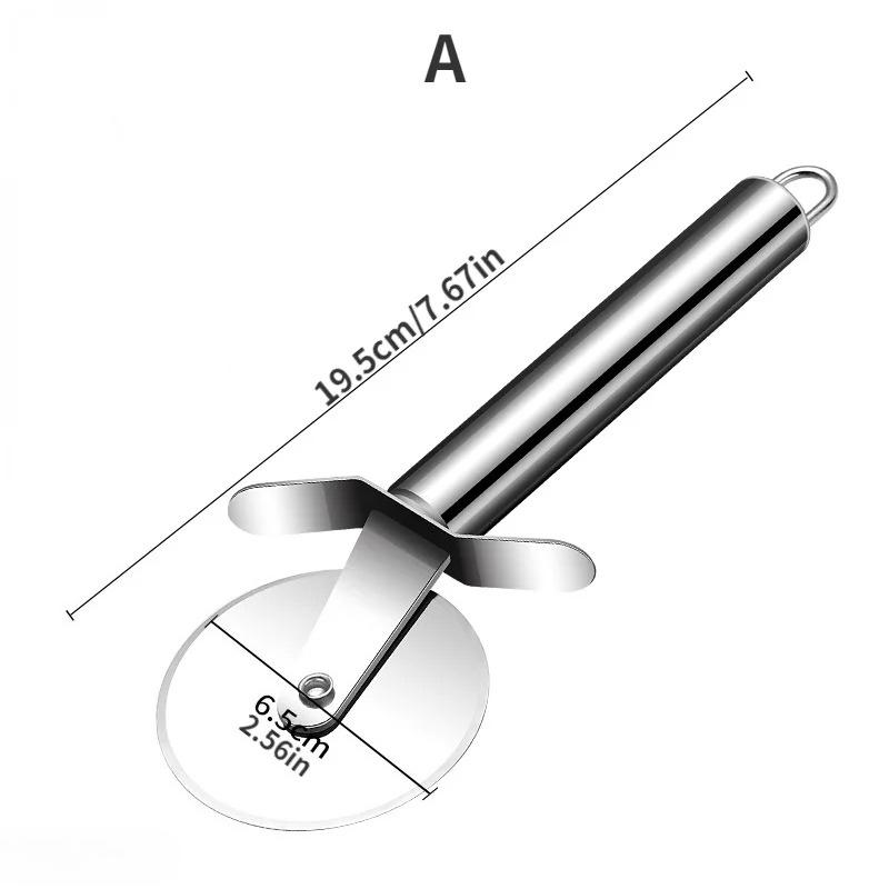 

Stainless Steel Pizza Cutter Wheel, Cake Knife Scissors Tool for Pies Waffles Dough Cookies, Kitchen Gadget