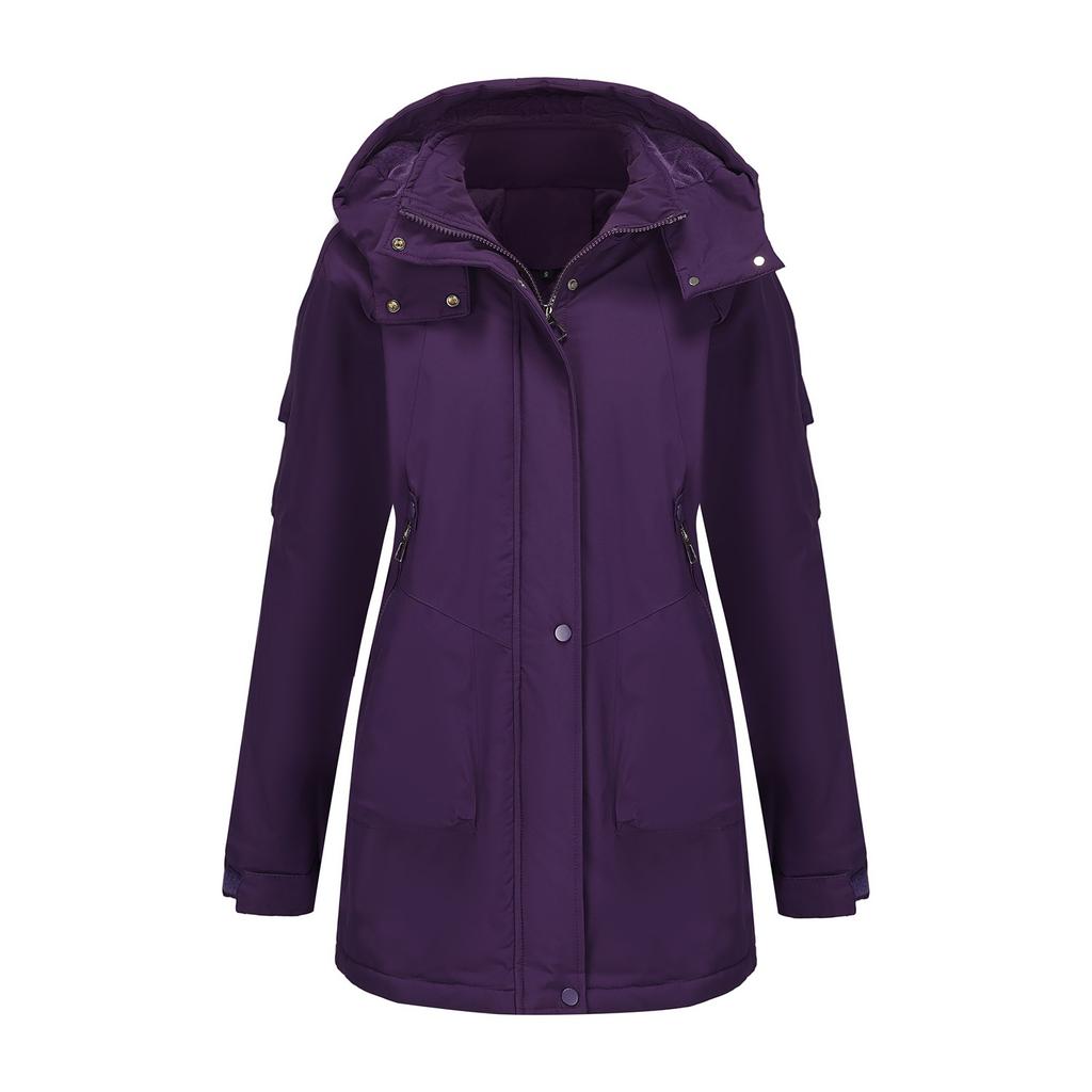 Women's Detachable, Windproof, and Warm Hiking Jacket for Autumn and Winter – A Versatile and Stylish Casual Outerwear.