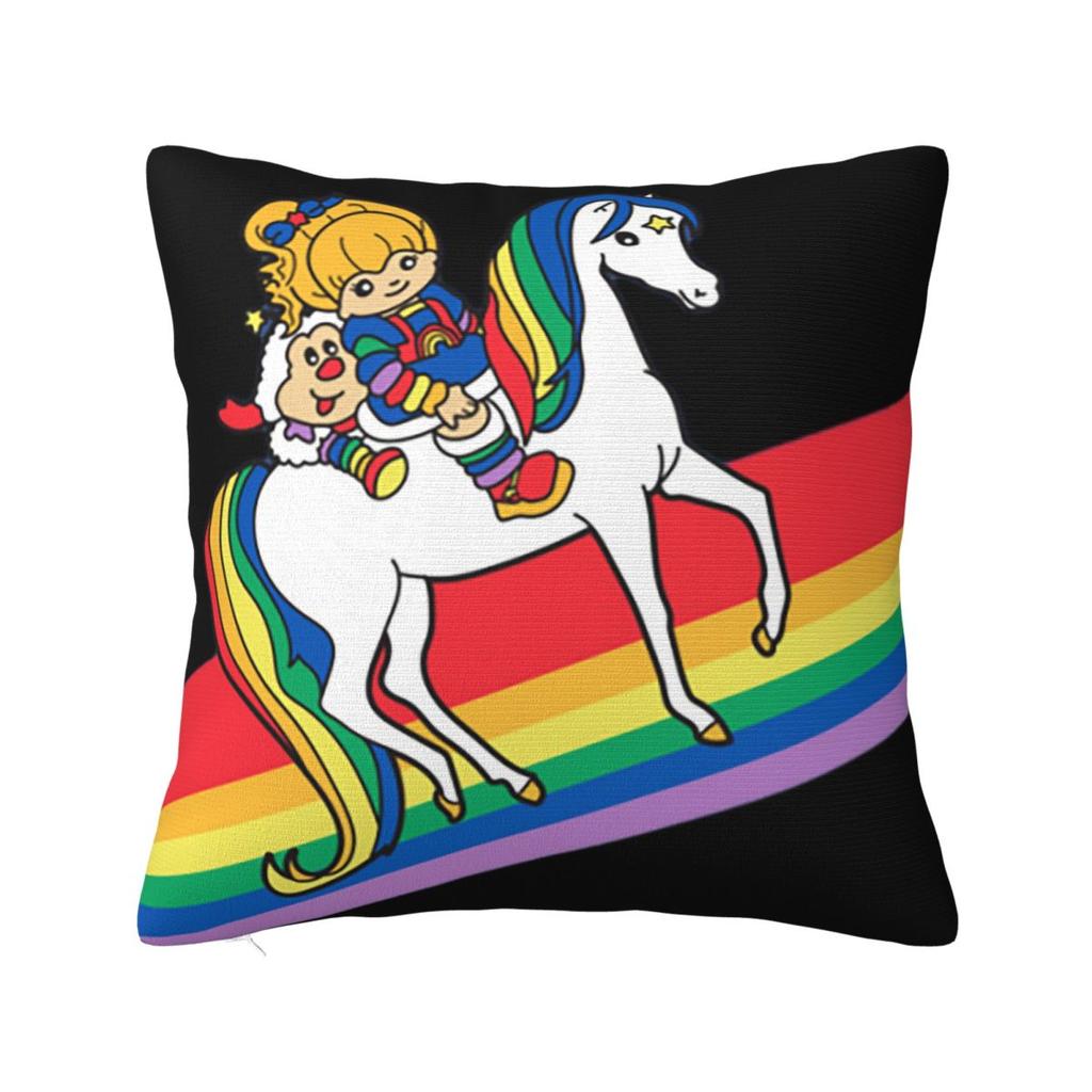Rainbow Brite And Friends Retro s Cartoon Design Square Pillowcase Pillow Cover Cushion Comfort Throw Pillow for Home Car