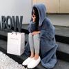 Women's Winter Mink Fur Plush Thick Plush Loose Hooded Jacket Thickened Fur Loose Coat XS-2XL