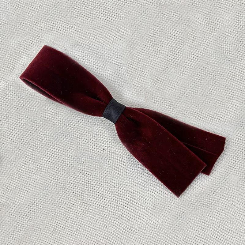 

Versatile Hair Accessory for Women Hair Clip Elegant Black Suede Bow Hair Clip A Classic Black Velvet Bow Hair Clip вино красного