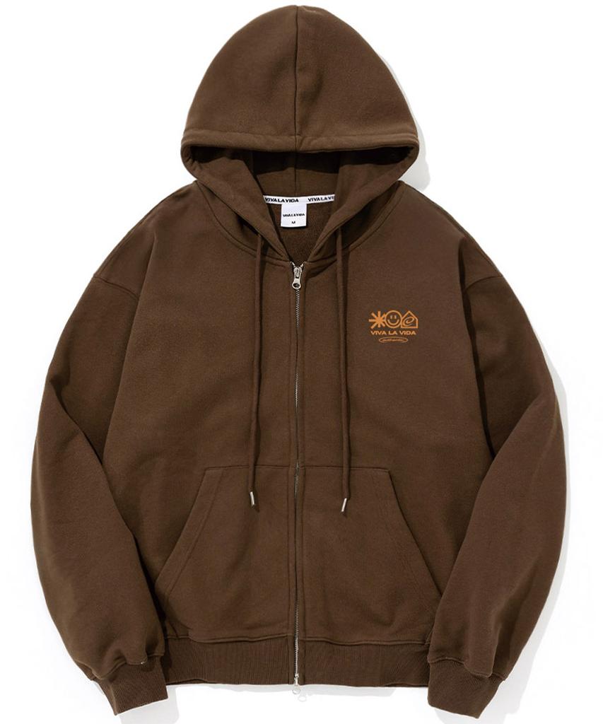 Viva La Vida Smile Heavy Terry Zip-Up Hoodie
