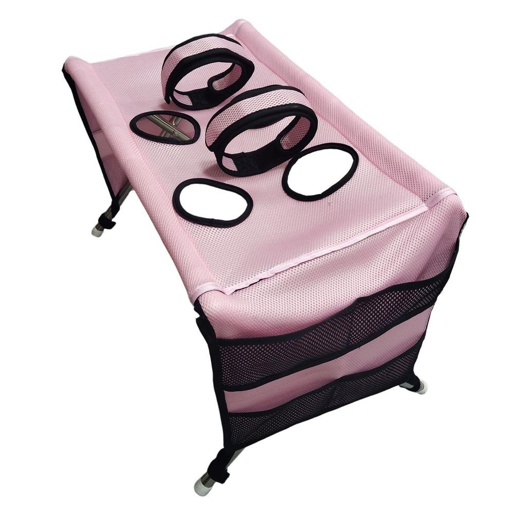 Quick Drying Pet Grooming Hammock Folding Pet Washing Station Dog Grooming Table Picking Ears розовый
