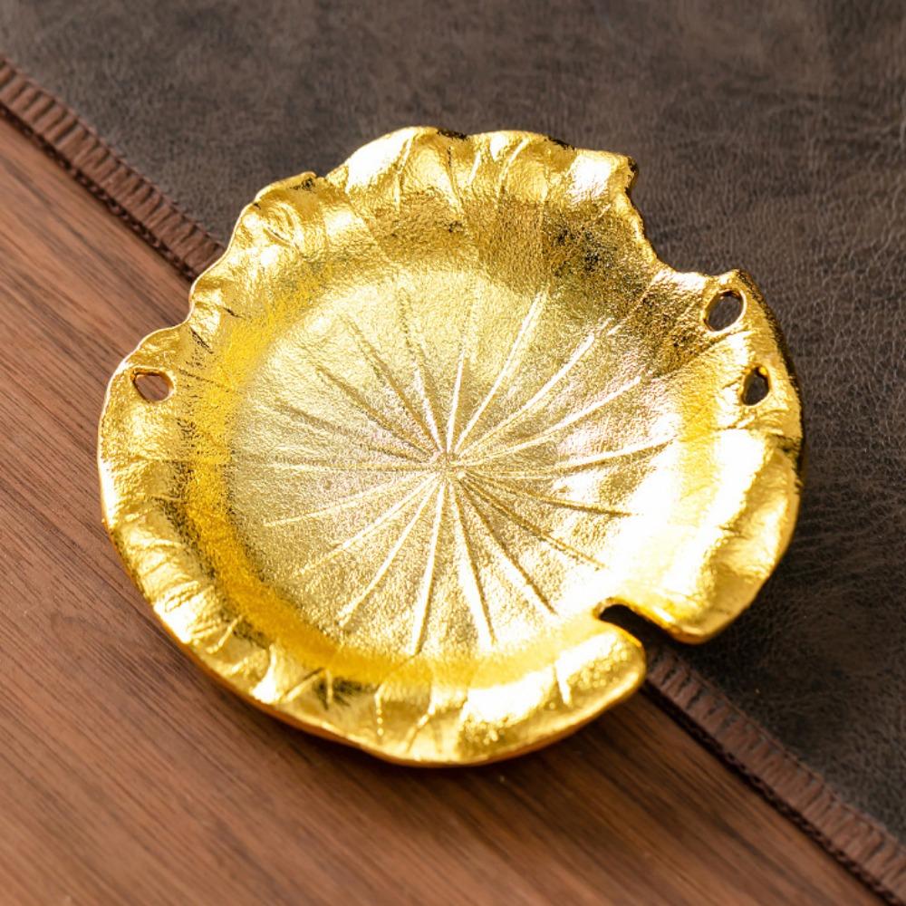 Chinese Style Retro Metal Coaster Exquisite Elegant Cup Holder Golden Heat Resistant Insulation Pad Home Decoration