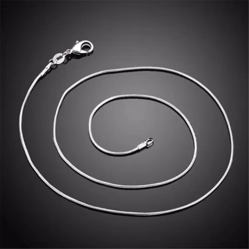 Chain Fashion Sliver Necklace High Quality Snake Chain For Men And Women Jewelry
