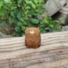 Creative Solid Wood Wooden Bear Figurines Hand Carved Realistic Polar Bear Ornament Cute Miniature Mini Bear Statue Balcony