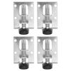 4Pcs Adjustable Furniture Leveling Feet Heavy Duty Steel Height Levelers for Cabinet Wardrobe Table Workbench Corner Bracket