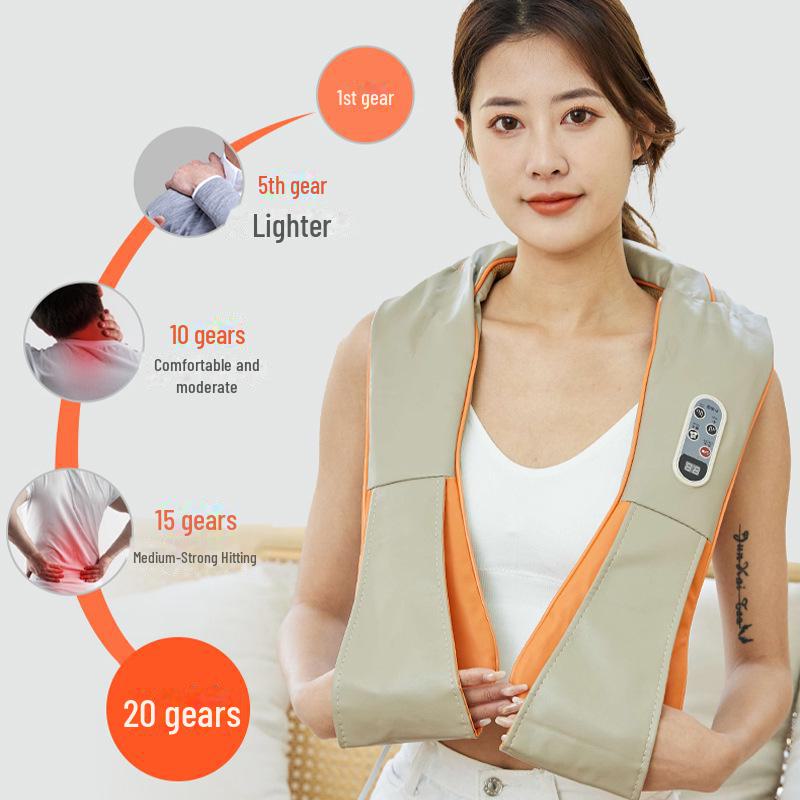 Full Body Heating Massage Shawl: Simulates Human Touch for Neck, Back, Waist, & Shoulders