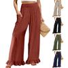 Weite Hosen für Damen mit Taschen, bequeme Anzughosen, hoch taillierte Business-Casual-Hosen für Damen