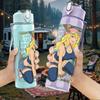 1PC Retro Blonde Pin-up Girl Colorful Print 750ml Portable Sports Water Bottle Leakproof Gym Outdoor Travel Drink Cup