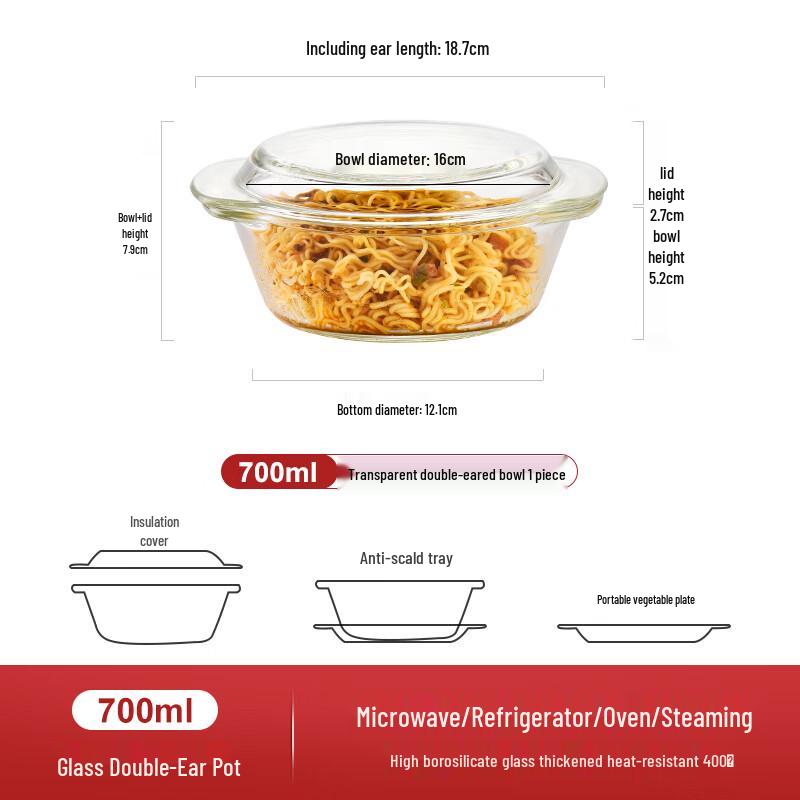 Qianxing Microwavable Glass Bowl Set with Lids