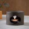 Cinnabar 3 in 1 Coarse Pottery Tea Warmer Ceramic Japanese Style Candle Heating 100ml Reed Diffuser Essential Oil Incense burner