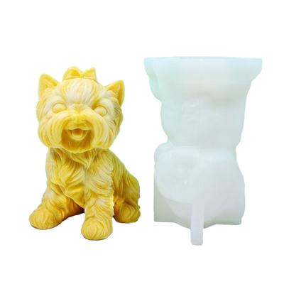 Little Dog Decoration Candle Silicone Mold Epoxy Sitting Dog Candle Silicone Mold DIY Ornament Jewelry Making Tool