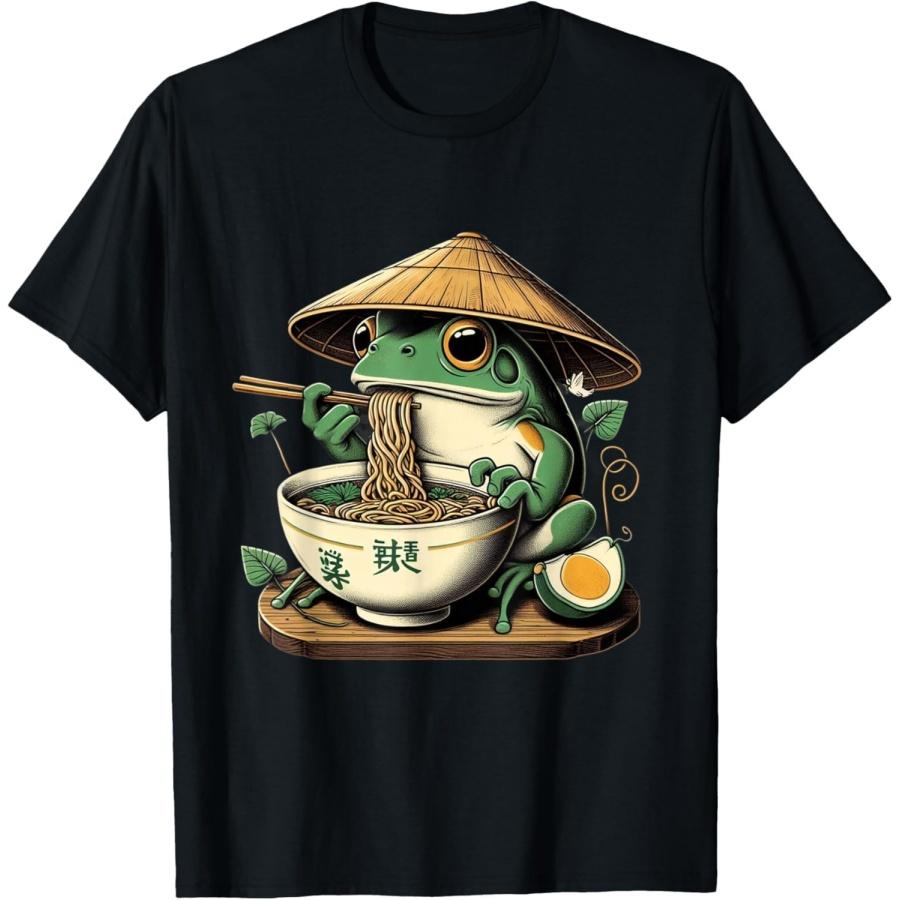 

Berentoya Frog Eating Ramen Kawaii Neko Japanese Noodles Anime Lovers T-Shirt XXXXXL чорний