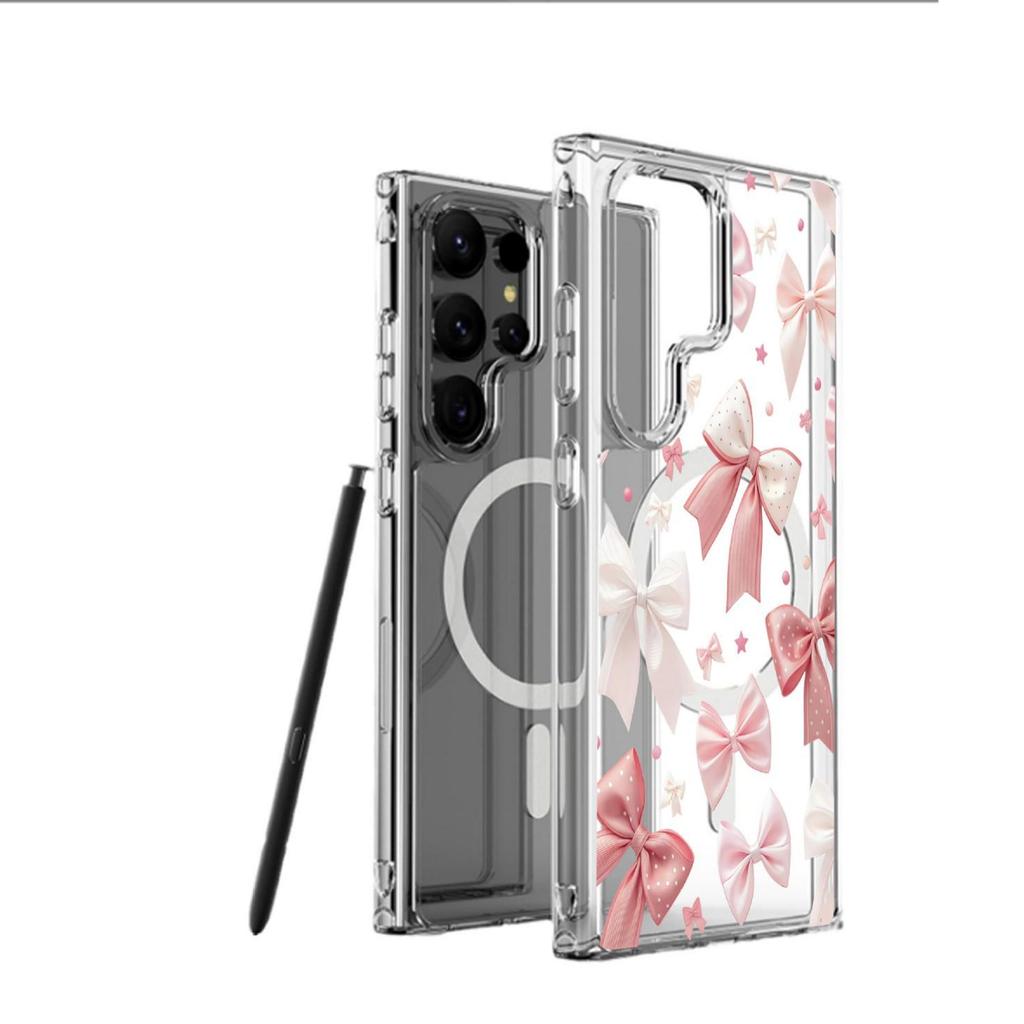 Bow Magnetic Compatible Clear Case for iPhone 14-17 Pro Max - Full Coverage Protection