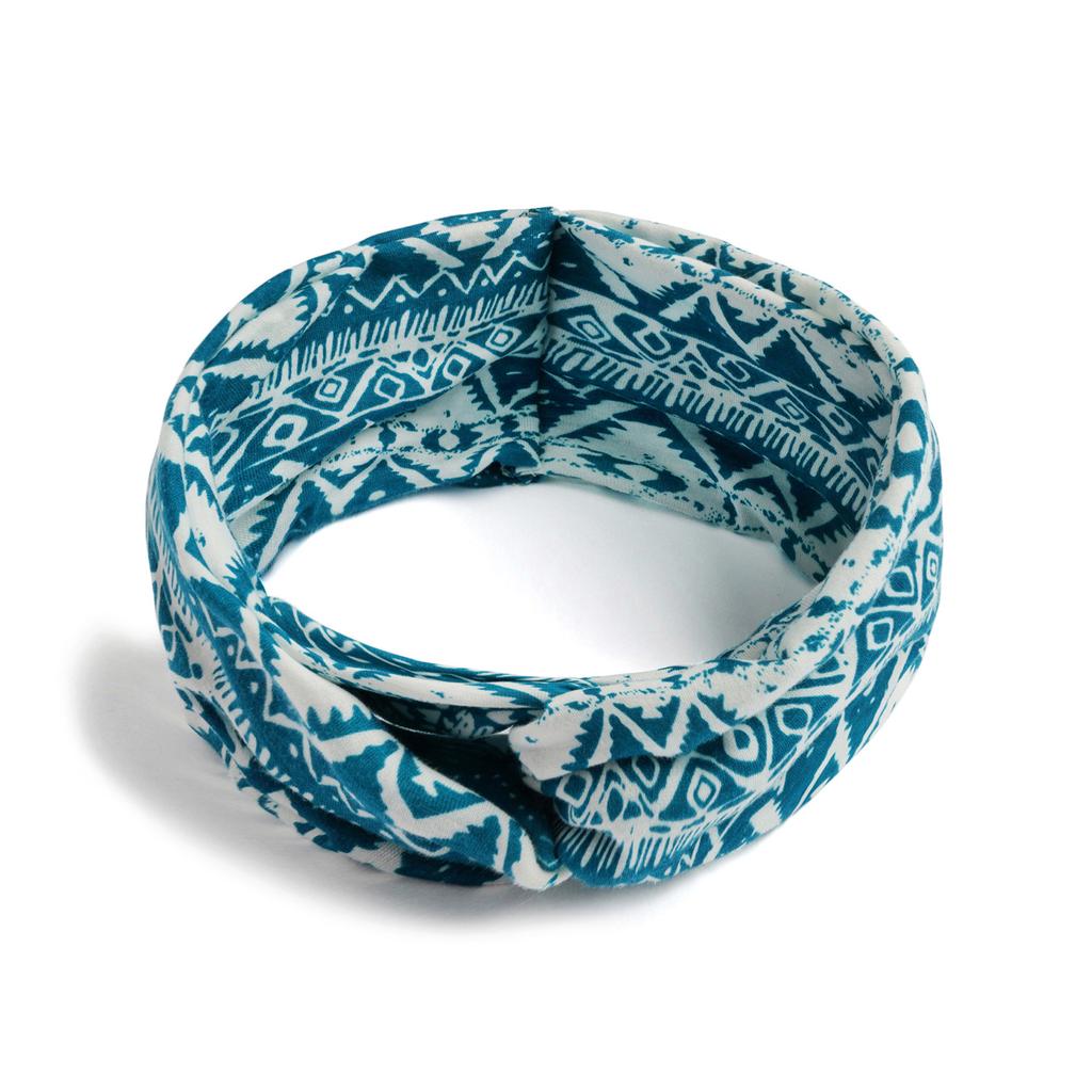 Bohemian Cross Knotted Headband Gypsy Yoga Sports Headband Wide Female Stretch Headband