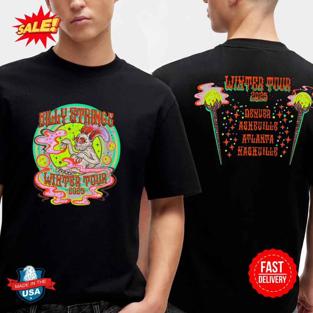 Billy Strings Winter Tour 2025 Denver Asheville Atlanta Nashville Shirt US977 Unisex T-Shirt M