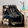 Devout Faith Bible Verses Flannel Blanket Throw Sofa Bed Cover Four Season Soft Fluffy Quilt Blanket Outdoor Leisure Nap Office