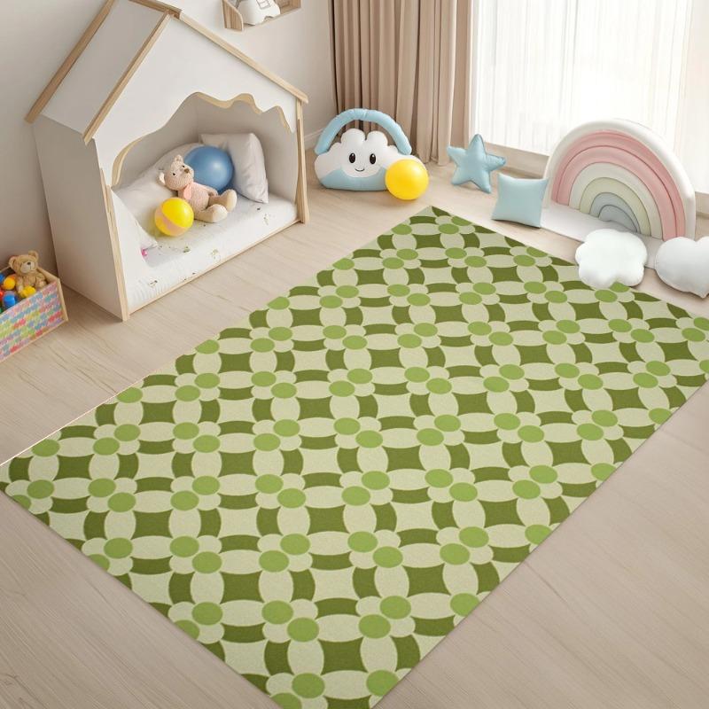 Geometric Line Print Carpet Cute Home Decor Soft Non-slip Floor Mat Living Room Children's Room Bedroom Study Decor Rug