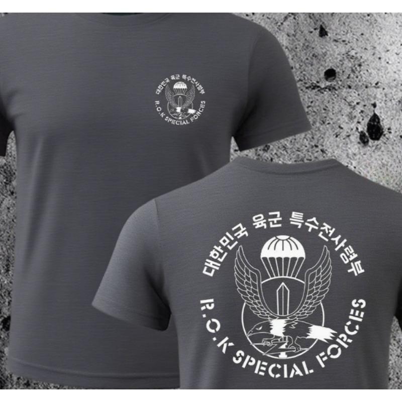 Summer Men's Letter Printed Plus Size Round Neck Short Sleeved 100% Pure Cotton Soft and Loose Military Style Breathable T-shirt