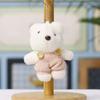 Plush Teddy Bear Keychain With Cute Suspender Design For Bags And Backpacks