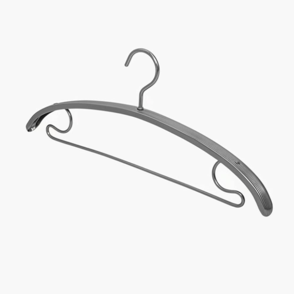 No Trace Coat Hanger Width Pants Hanger High Quality Aluminum Alloy Hanger  Wardrobe Storage серый