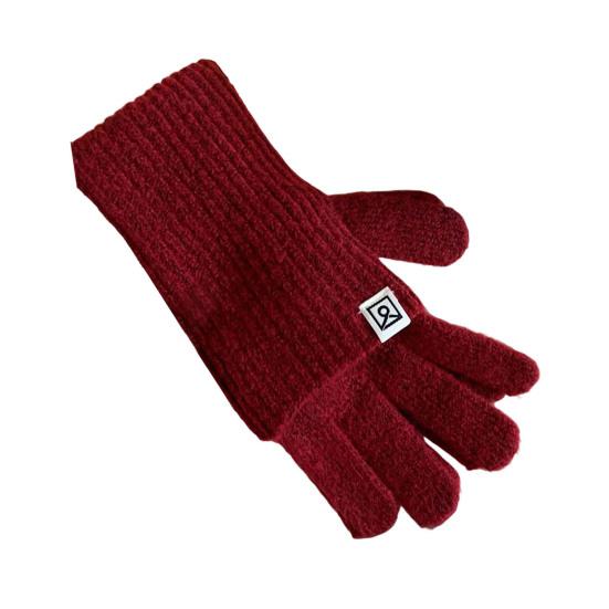 Women Convertible Winter Gloves Warm Touchscreen Gloves 2-in-1 Knitted Stretchy Texting Gloves for Daily Outings Driving
