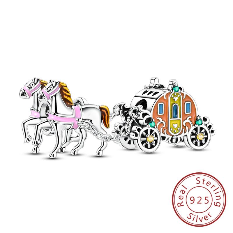 New Original Copper Charms Beads Pendant Owl Bow Round Simple Zircon Beads For Women Fine Jewelry Making