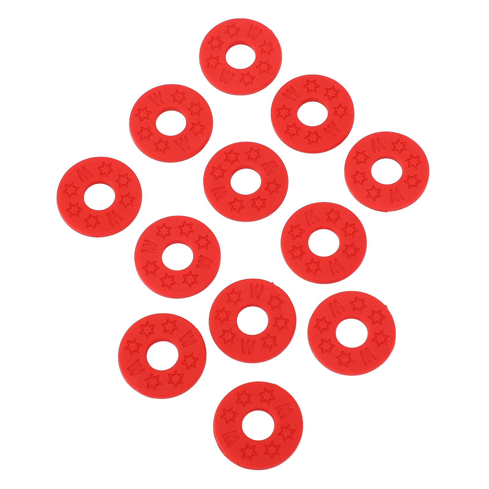 

12 шт. Нескользящие замки для гитарного ремня, блоки-протекторы для ремня из полиэтилена для акустической гитары, укулеле, бас-гитары красный