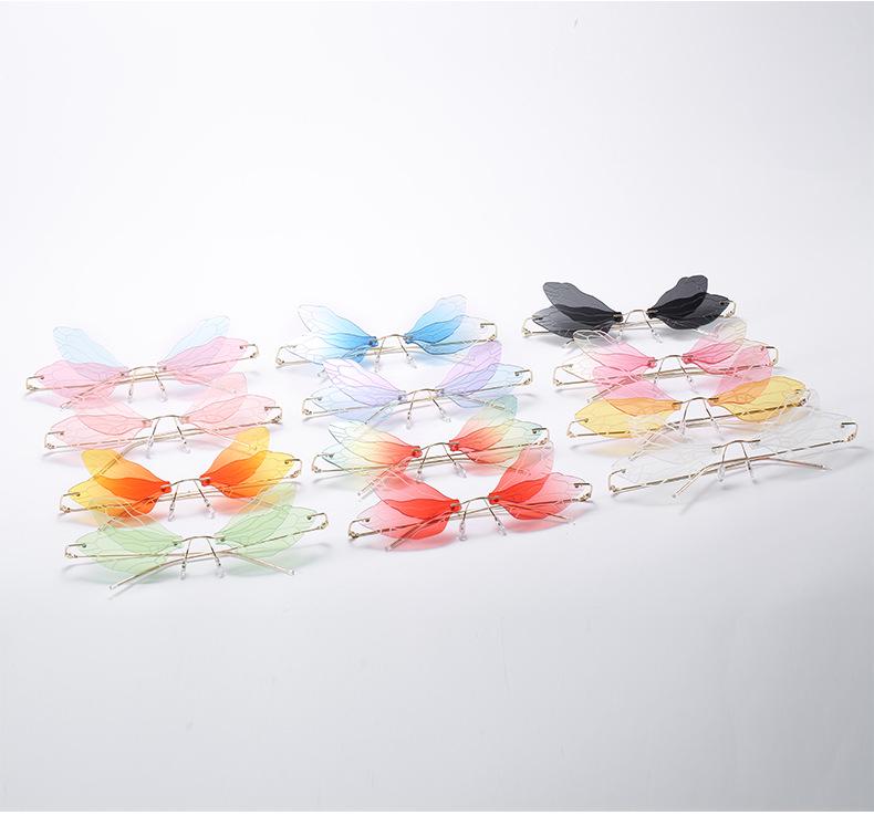 2024 Trendy Frameless Dragonfly Gradient Sunglasses for Women
