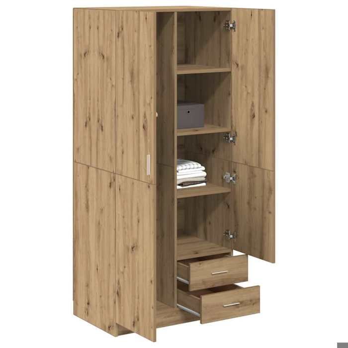 VidaXL Wardrobe Artisan Oak 80x52x180 Cm Engineered Wood, Storage Cabinet, Wardrobe Organizer, Cabinet, 855887