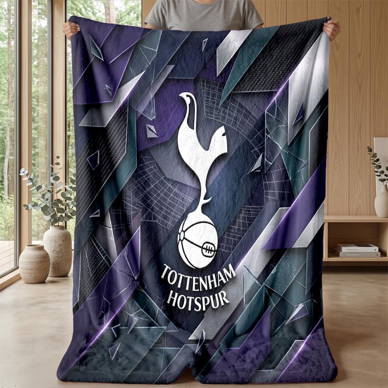 Tottenham Hotspur Theme Blanket Soft Flannel Blanket Plush Throw Blanket Cozy Sofa Bed Blanket for Home Decor