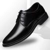 Men's Spring Pointed-toe Shoes Youth British Leather Shoes Formal Business Shoes Slip On Casual Shoes