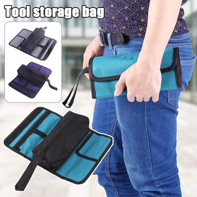 Portable Tool Roll Bag Cosmetic Stationery Zipper Tool Bag Organizer Durable Multi-Purpose Electronic Tool Kit Pouch Bag