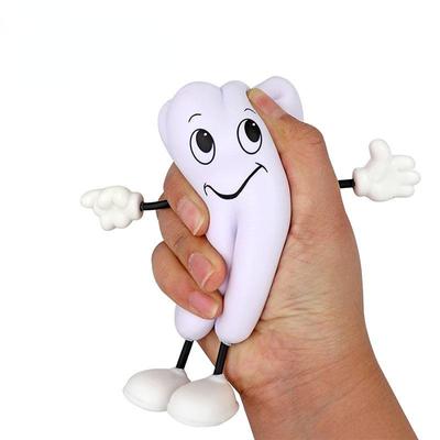1 vnt. danties figūrėlė suspaudžiamas žaislas, minkštas PU putplasčio danties modelis, odontologijos klinikos odontologijos reklaminis daiktas, odontologo dovana
