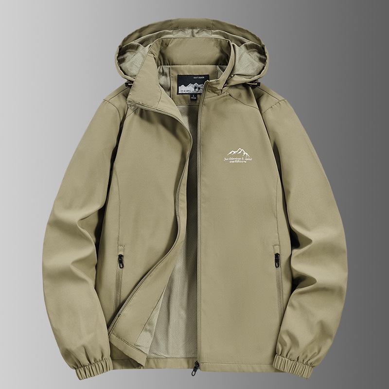 Men's Hooded Waterproof Windbreaker Jacket